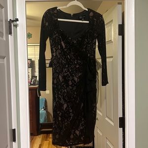 Tadashi Shoji black cocktail prom dress